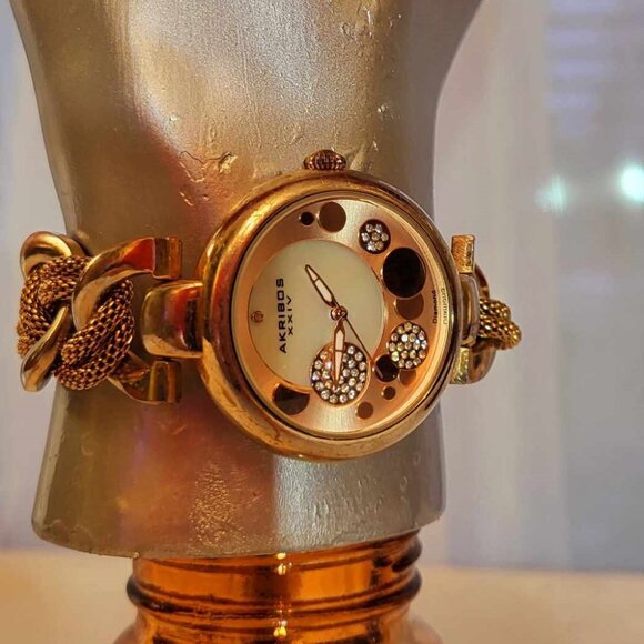 Akribos XXIV AK895RG-BX  Diamond dial  Twisted Chain Watch for Women - Picture 7 of 16